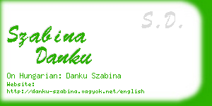 szabina danku business card